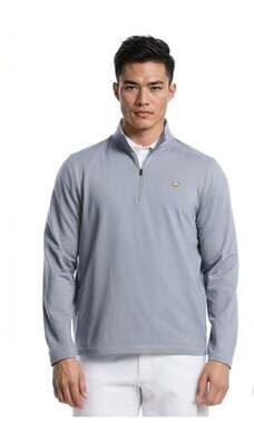 Jack Nicklaus Golden Bear Performance Men's Gray Quarter-Zip Golf Pullover